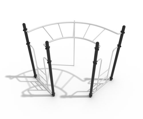 Freestanding Curve Rung Horizontal Climber