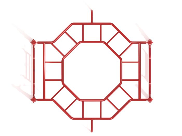 Freestanding Octagon Rung Horizontal Ladder - Image 22