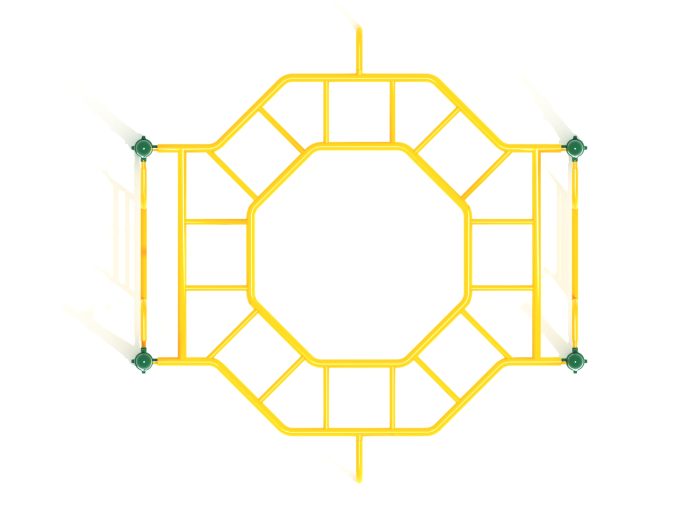 Freestanding Octagon Rung Horizontal Ladder - Image 28