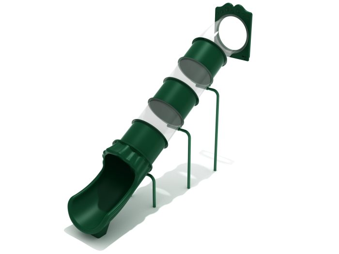 8 Foot Single Straight Tube Slide Component - Slide and Supports - Image 3