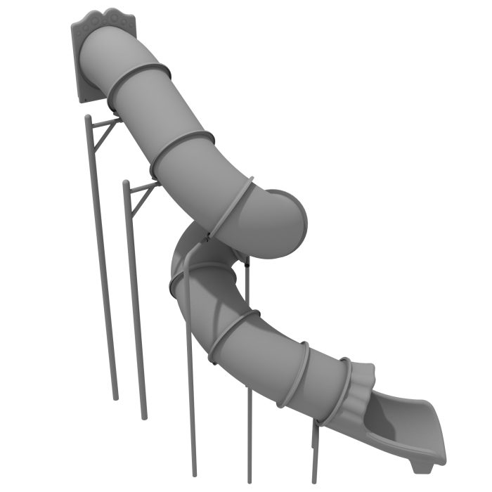 14 Foot Spiral Tube Slide Component - Slide and Supports - Image 3