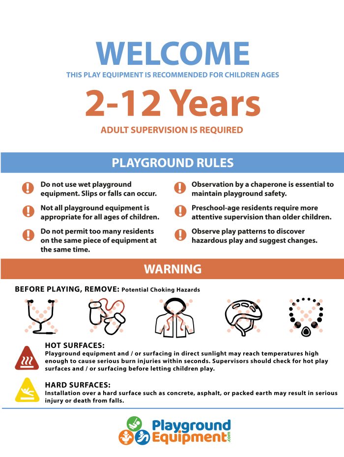 2-Sided Playground Safety Rules and Welcome Sign - Image 25