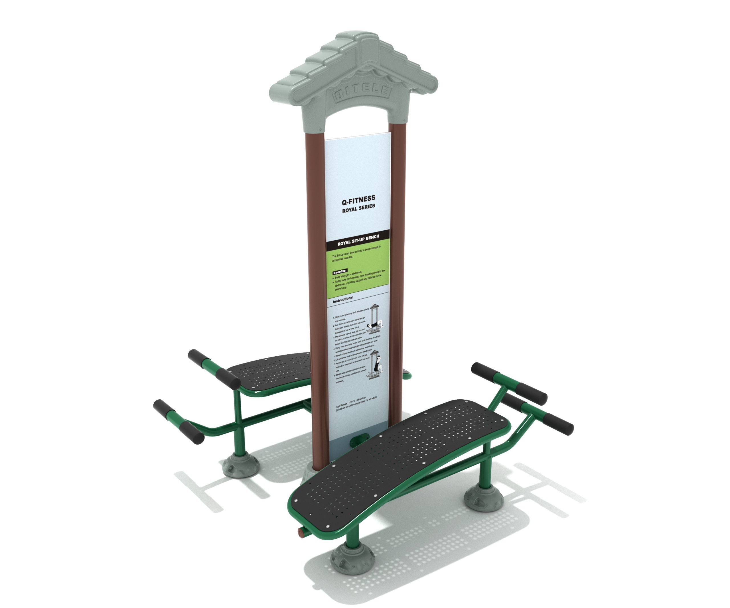 Royal Double Station Sit Up Bench - Image 2