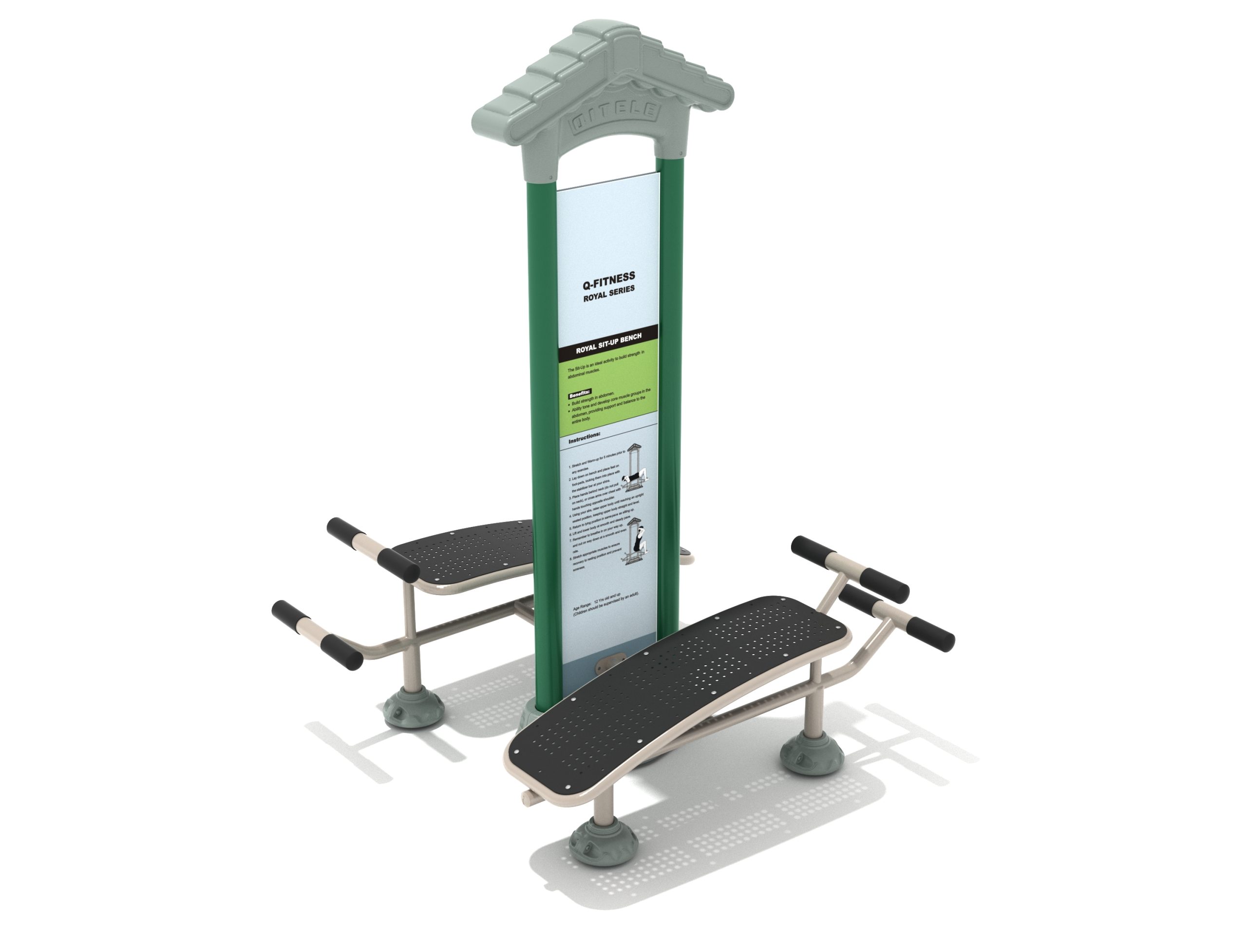 Royal Double Station Sit Up Bench - Image 9