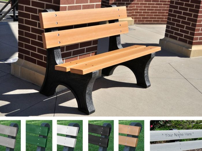 Recycled Plastic Colonial Bench - Image 3