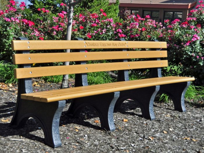 Recycled Plastic Comfort Park Avenue Bench - Image 2
