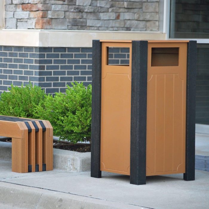 Recycled Plastic Ridgeview Receptacle - Image 2