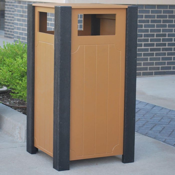Recycled Plastic Ridgeview Receptacle - Image 3