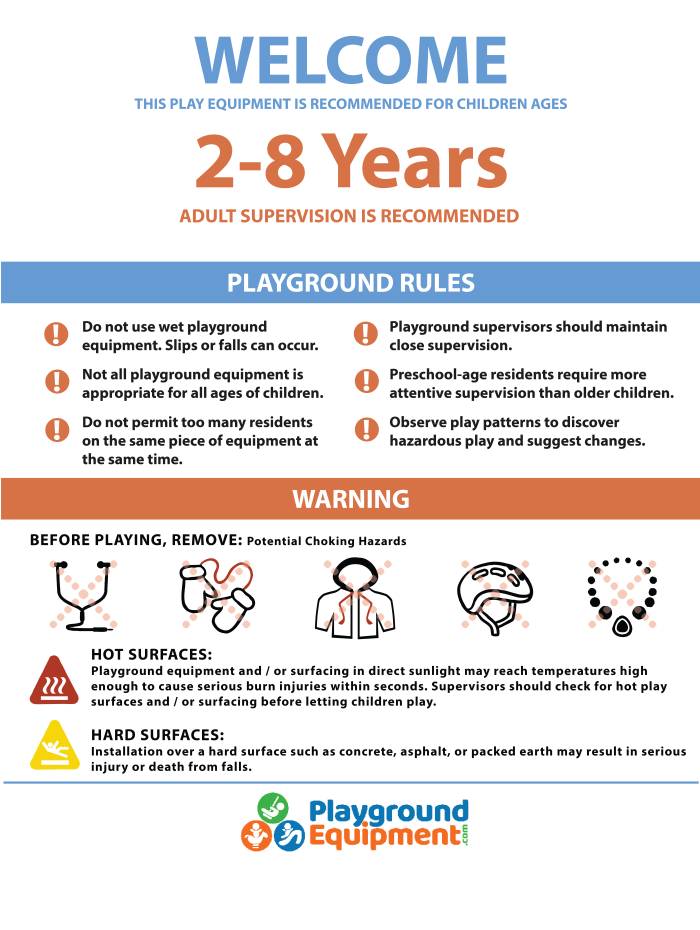 2-Sided Playground Safety Rules and Welcome Sign - Image 28