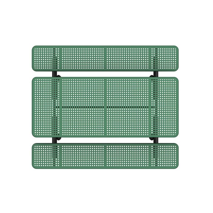 6′ Rectangular Picnic Table Perforated Pattern - Image 3
