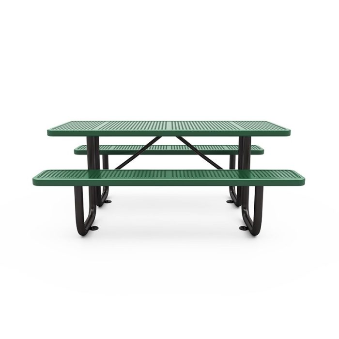 6′ Rectangular Picnic Table Perforated Pattern - Image 2