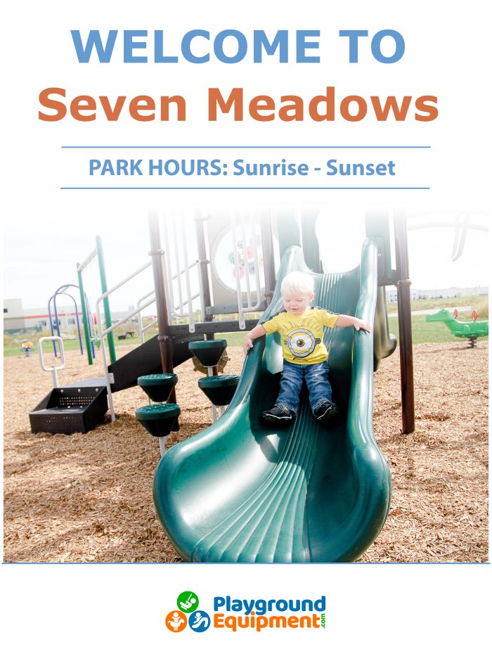 2-Sided Playground Safety Rules and Welcome Sign - Image 153