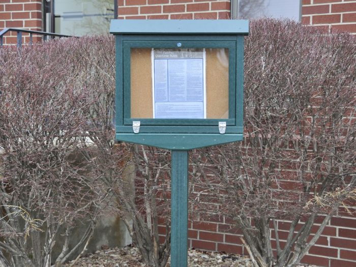 Small Hinged Message Center