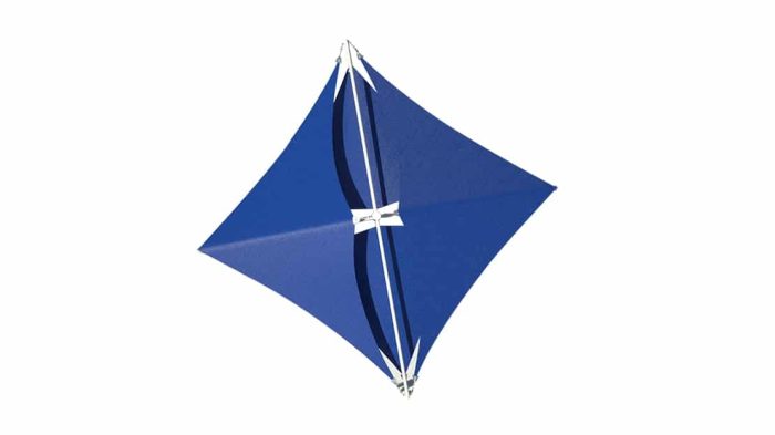 20' x 20' Sand Dollar Sail with 8' Eave Height; In-ground Mounted with Glide Elbow - Image 3