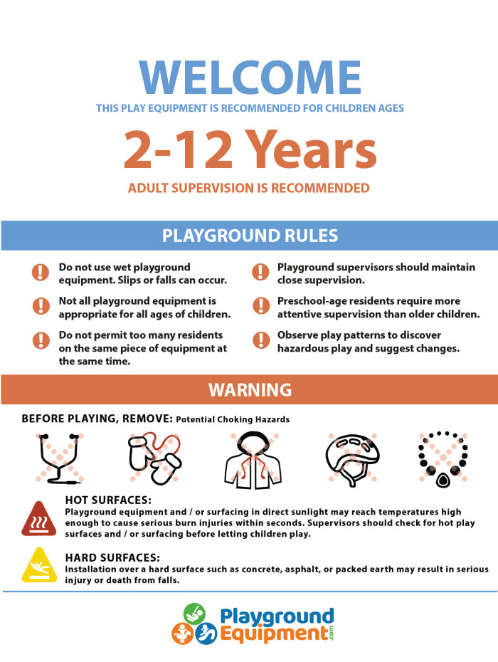 2-Sided Playground Safety Rules and Welcome Sign - Image 158