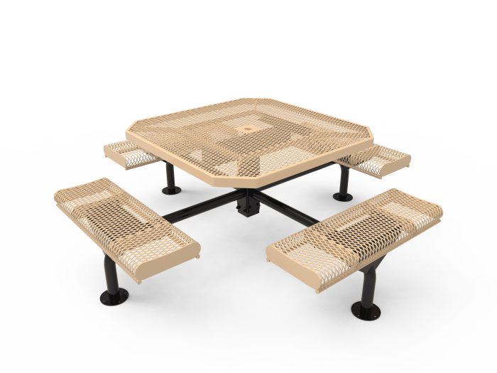 Standard Metal Bonded Octagon Table with Curled Edges