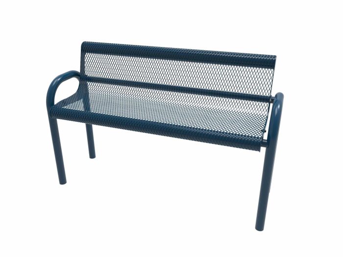 Standard Metal Pipe Bench With Back