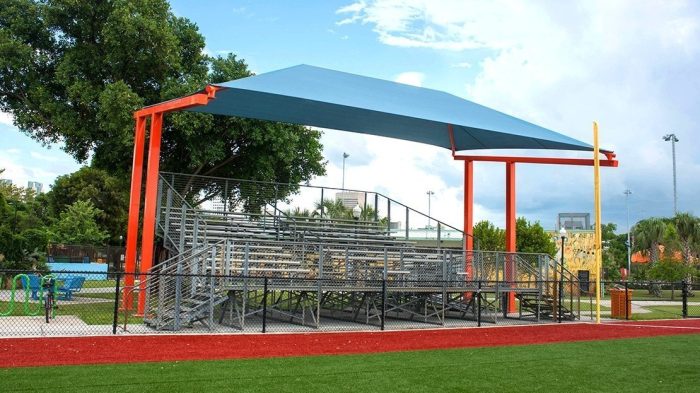 27' x 18' Standard Cantilever with 9' Eave Height; Surface Mounted with Glide Elbow