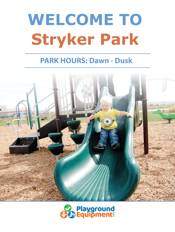2-Sided Playground Safety Rules and Welcome Sign - Image 173