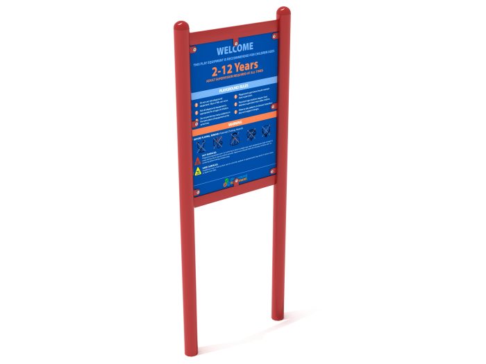 2-Sided Playground Safety Rules and Welcome Sign - Image 174