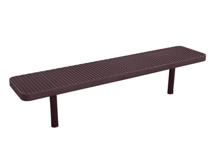 Champion Supreme Bench Without Back – Direct Bury – Perforated Steel
