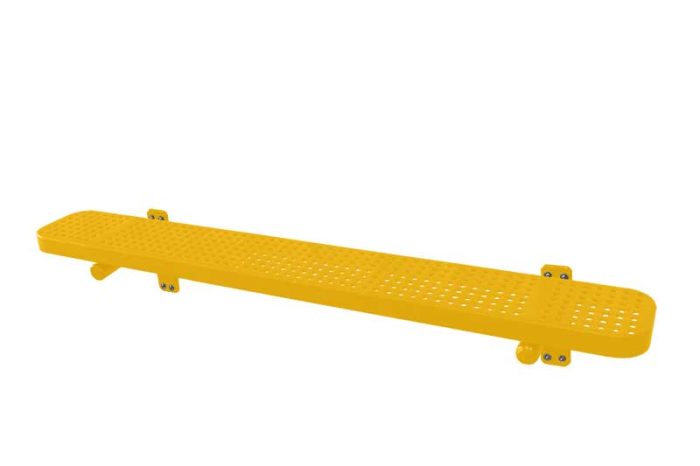 Champion Supreme Bench without Back – Wall Mount – Perforated Steel