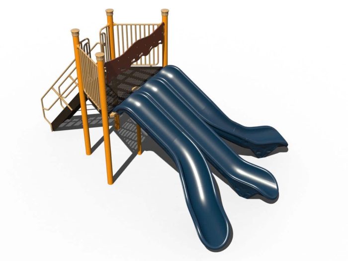 6 Foot Split Triple Chute Slide - Image 2