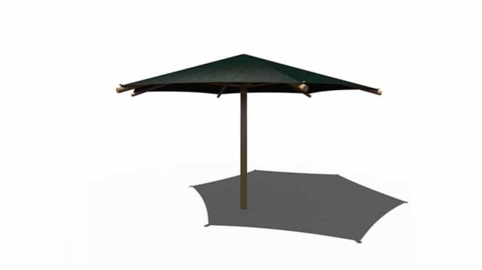 Hexagon Single Column Fabric Shade - Image 2