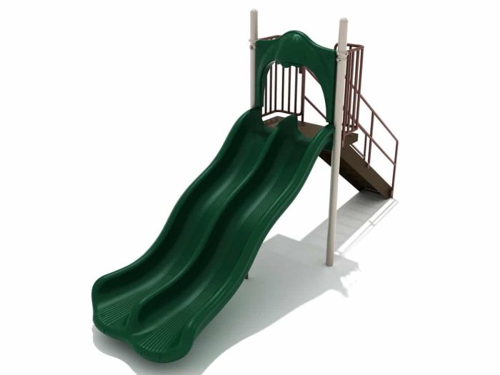Free Standing Double Wave Slide (2 Deck Heights) - Image 2