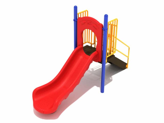 Straight Single Piece Free Standing Slide (4 Deck Heights)