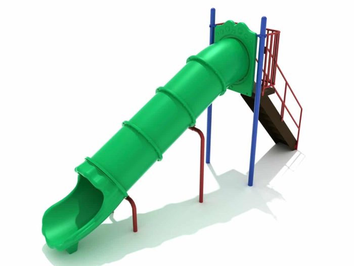 Free Standing Straight Tube Slide (3 Deck Heights)