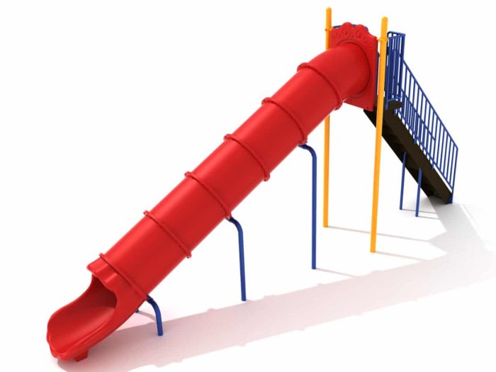 Free Standing Straight Tube Slide (3 Deck Heights) - Image 3