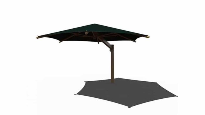 12' Cantilever Umbrella with 8' Eave Height; In-ground Mounted with Glide Elbow - Image 3