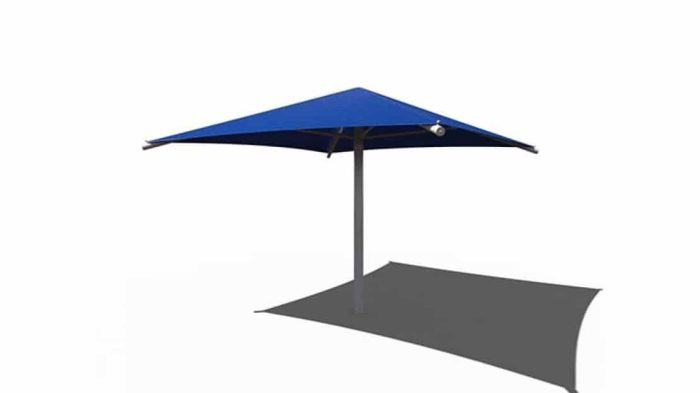 Square Umbrella Shade Structure