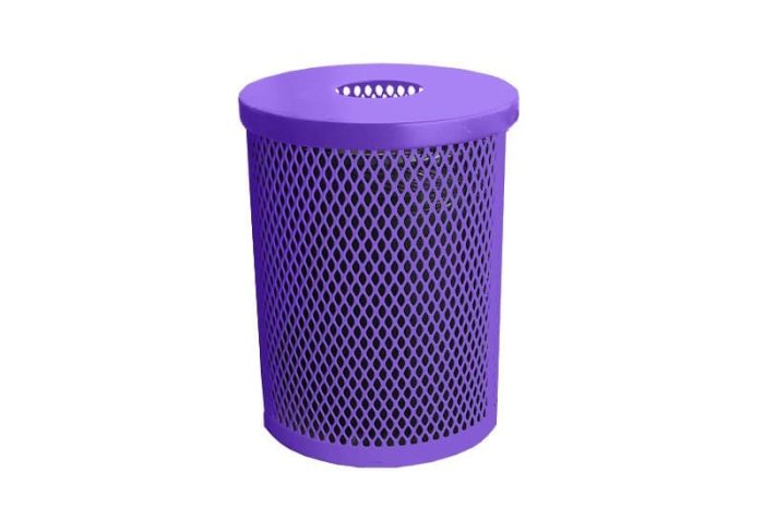 One Piece 32 Gallon Round Receptacle with Liner